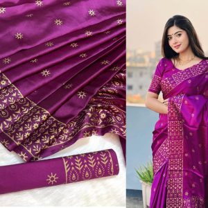 জাপানি সিল্ক শাড়ি & ব্লাউজ পিস